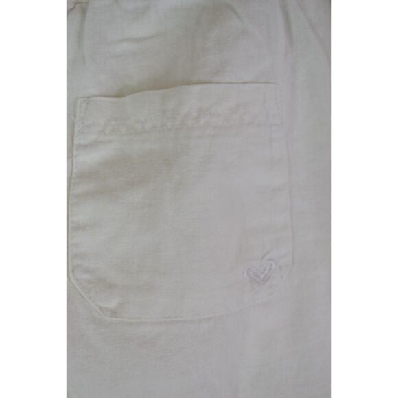 Roxy Oceanside Women's Medium White Linen Blend Beach Pants - Picture 10 of 16